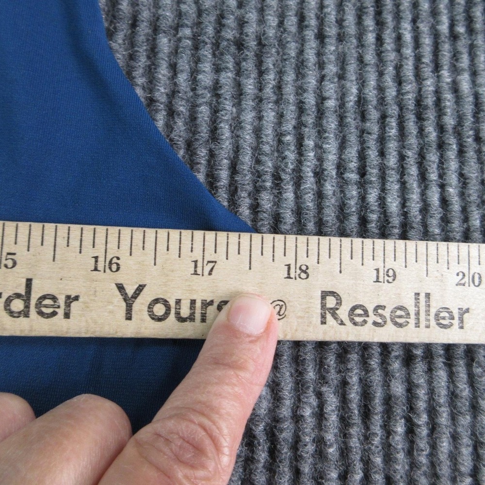 Montgomery Post Jumpsuit Womens M Petite Blue Belted Pleated V-Neck Wide Leg NWT - Picture 8 of 16
